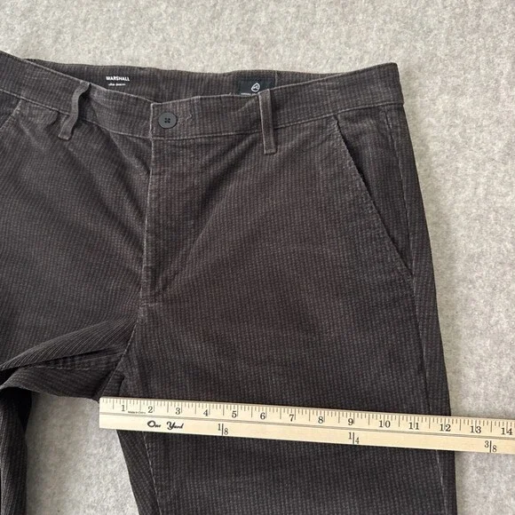 AG Marshall Corduroy Trouser Mens 33x31 Brown Slim Fit - Picture 7 of 16